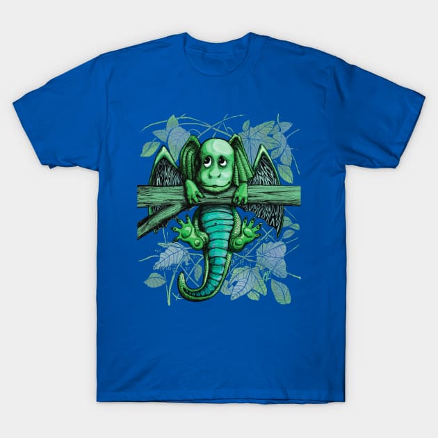 Barrie the Baby (Green) Dragon T-Shirt by Artist Layne